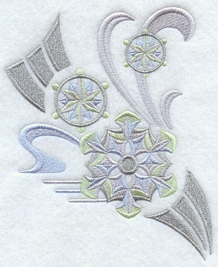 Art Deco Snowflakes Spray