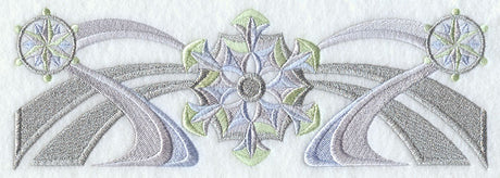 Art Deco Snowflakes Border