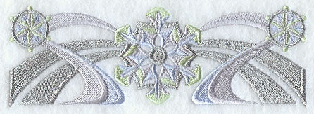 Art Deco Snowflakes Border