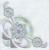 Art Deco Snowflakes Corner