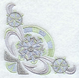 Art Deco Snowflakes Corner