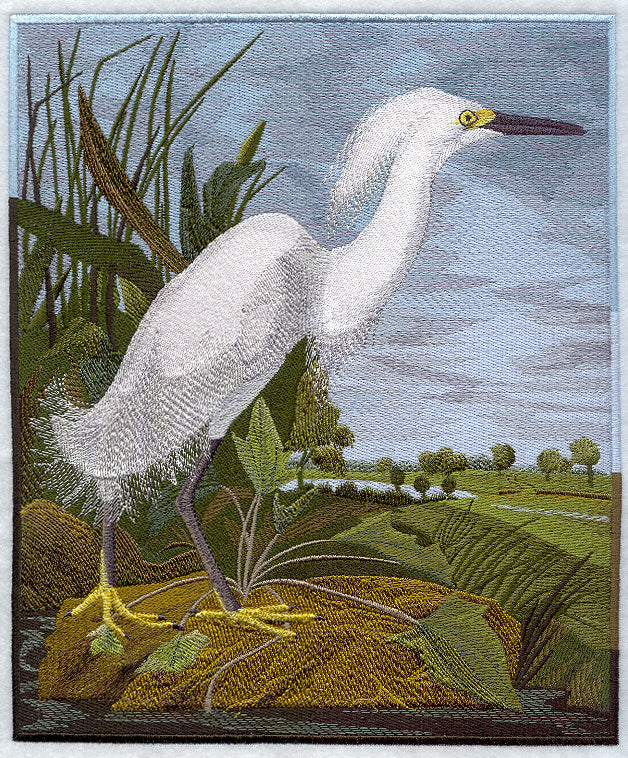 Snowy Heron – Embroidery Library