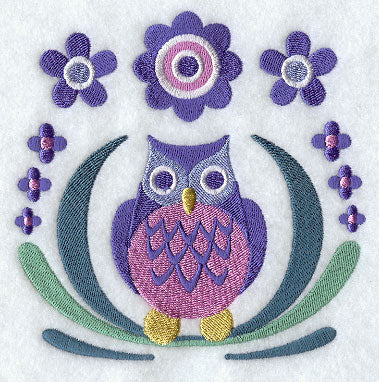 Owl and Flowers 1