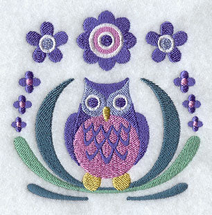 Owl and Flowers 1