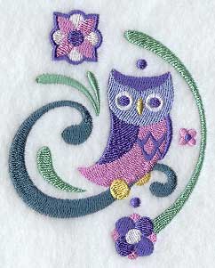 Owl and Flowers 2