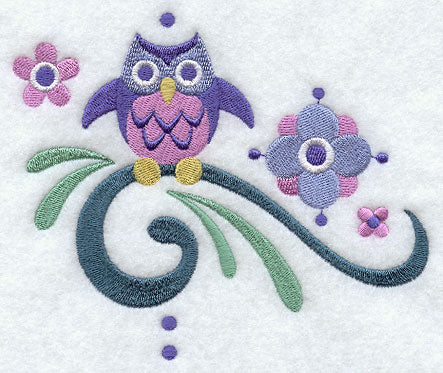 Owl and Flowers 3