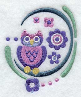 Owl and Flowers 4