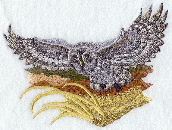 Great Grey Owl in Flight