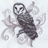 Barn Owl with Baroque Background