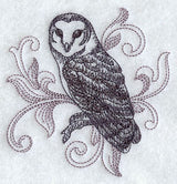 Barn Owl with Baroque Background