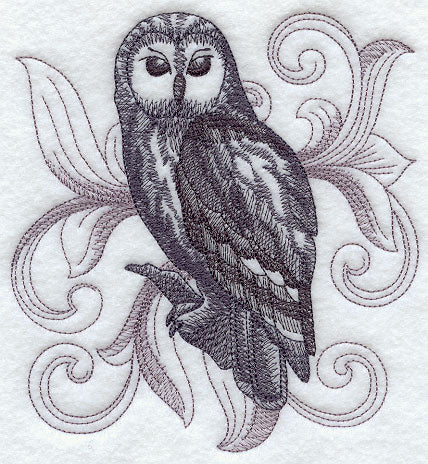 Ural Owl with Baroque Background