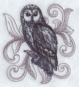 Ural Owl with Baroque Background