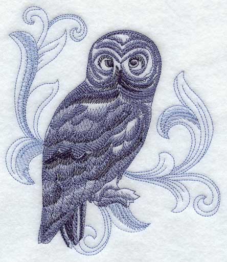 Great Grey Owl with Baroque Background
