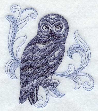 Great Grey Owl with Baroque Background