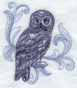Great Grey Owl with Baroque Background