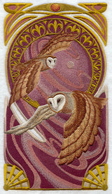 Art Nouveau Barn Owl Panel