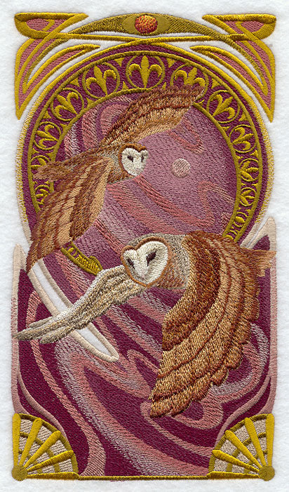 Art Nouveau Barn Owl Panel