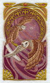 Art Nouveau Barn Owl Panel
