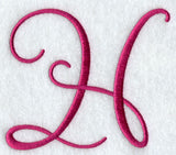 Fancy Flourish Capital Letter H - 4 Inch