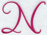 Fancy Flourish Capital Letter N - 4 Inch