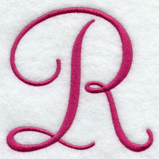 Fancy Flourish Capital Letter R - 4 Inch – Embroidery Library