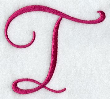 Fancy Flourish Capital Letter T - 4 Inch