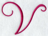 Fancy Flourish Capital Letter V - 4 Inch