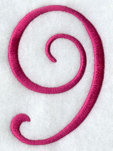 Fancy Flourish Number 9 - 4 Inch