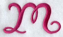 Fancy Flourish Lower Case m - 4 Inch