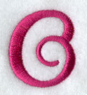 Fancy Flourish Lower Case o - 4 Inch