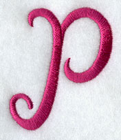 Fancy Flourish Lower Case p - 4 Inch