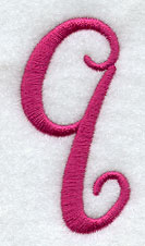 Fancy Flourish Lower Case q - 4 Inch
