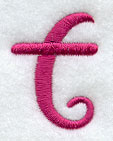 Fancy Flourish Lower Case t - 4 Inch