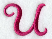 Fancy Flourish Lower Case u - 4 Inch
