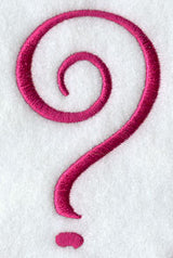 Fancy Flourish Punctuation Question Mark - 4 Inch