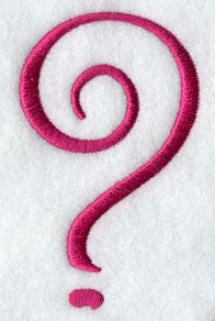 Fancy Flourish Punctuation Question Mark - 4 Inch