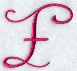 Fancy Flourish Capital Letter F - 4 Inch