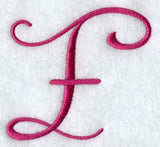 Fancy Flourish Capital Letter F - 4 Inch