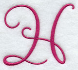 Fancy Flourish Capital Letter H - 4 Inch