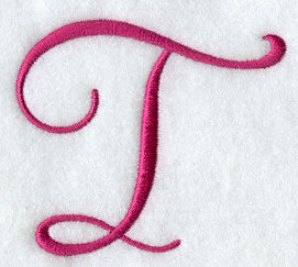 Fancy Flourish Capital Letter T - 4 Inch