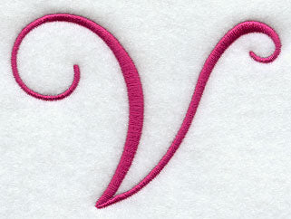 Fancy Flourish Capital Letter V - 4 Inch