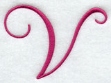 Fancy Flourish Capital Letter V - 4 Inch