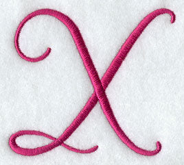 Fancy Flourish Capital Letter X - 4 Inch