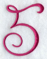 Fancy Flourish Number 5 - 4 Inch