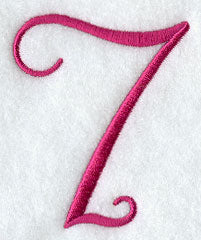 Fancy Flourish Number 7 - 4 Inch