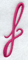 Fancy Flourish Lower Case f - 4 Inch