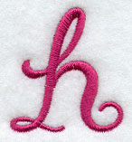 Fancy Flourish Lower Case h - 4 Inch