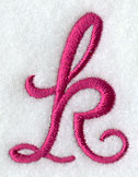 Fancy Flourish Lower Case k - 4 Inch