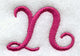 Fancy Flourish Lower Case n - 4 Inch