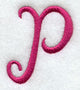 Fancy Flourish Lower Case p - 4 Inch